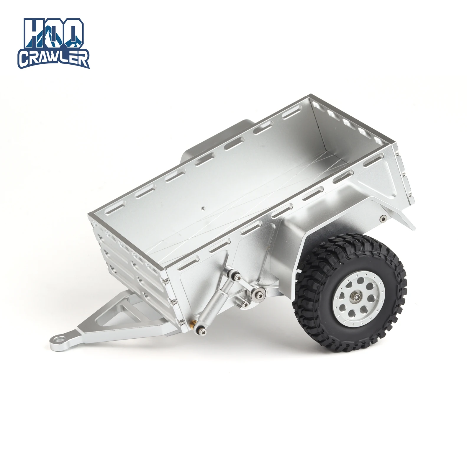 Scale Accessories TRX4M Utility Trailer with Hitch Mount CNC Aluminum for 1/18 RC Crawler TRX4-M Bronco Defender K10 High Trail