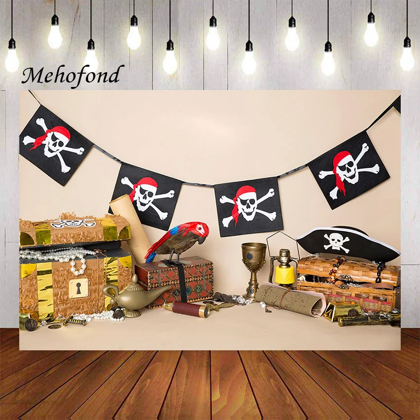 

Mehofond Photography Background Pirate Nautical Treasure Map Kids Boys 1st Birthday Party Cake Smash Decor Photo Backdrop Studio