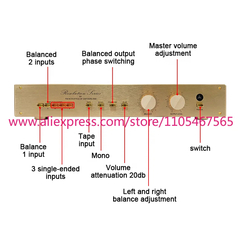 Аудиоусилитель BRZHIFI FM255 Classic Preamp высококачественный балансный стереоусилитель-предусилитель