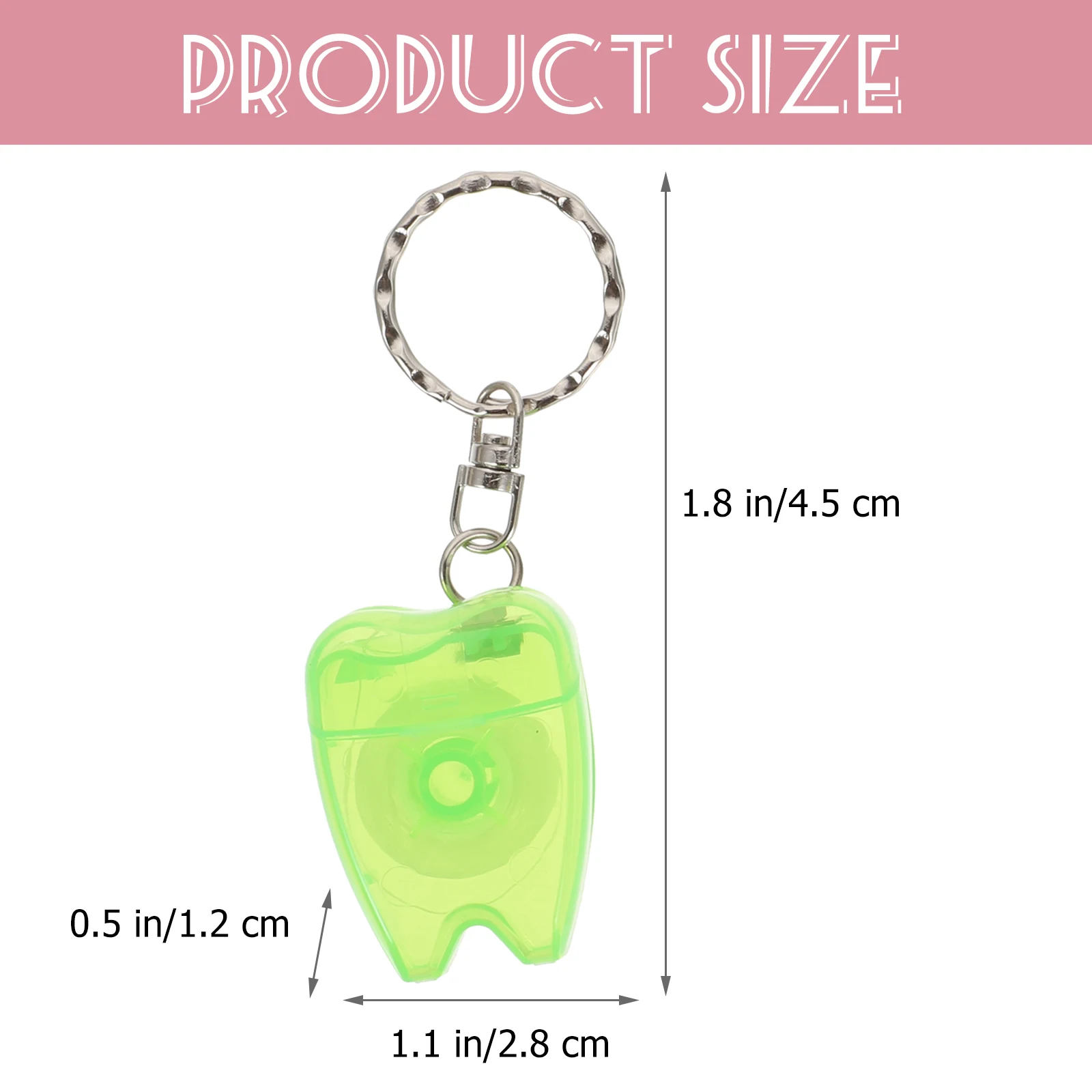 

4pcs 15M Dental Keychain Portable Floss Picks For Teeth Cleaning Oral Care Ultra Thin Smooth Wire Between Teeth Stimulation