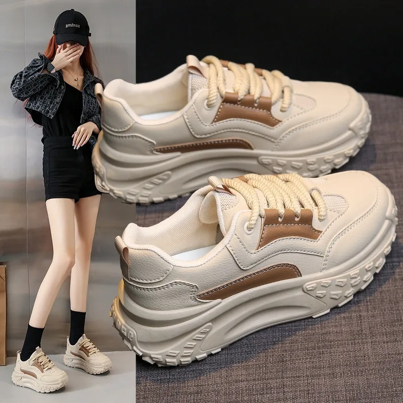 

Women's Sneakers Platform Dad's Shoes Outdoor Jogging Sports Shoes Thick Sole Elevated Casual Shoes Zapatos Mujer 2024 Tendencia