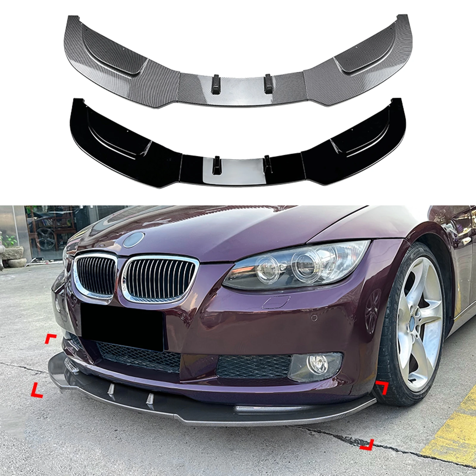 Car Front Spoiler Lip Lower Splitter Blade For BMW 3 Series E92 E93 2006 2007 2008 2009 2010 2011 2012 2013 Base version