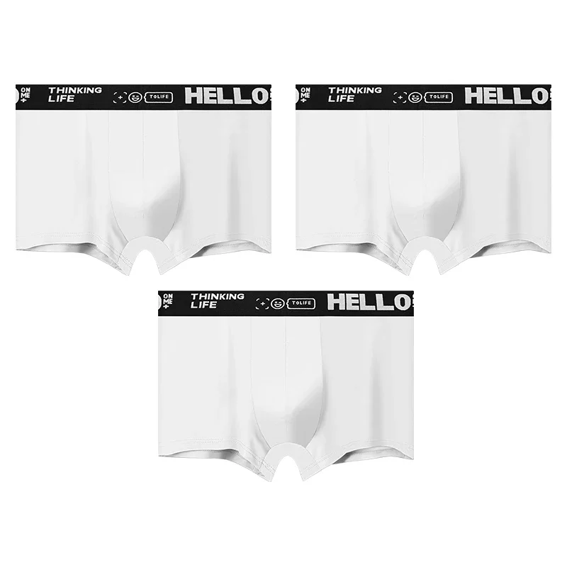 

3PCS Men's Ice Silk Panties Boys' Sports Four Corner Shorts boxers Breathable Summer Thin Trend Large Size Pants