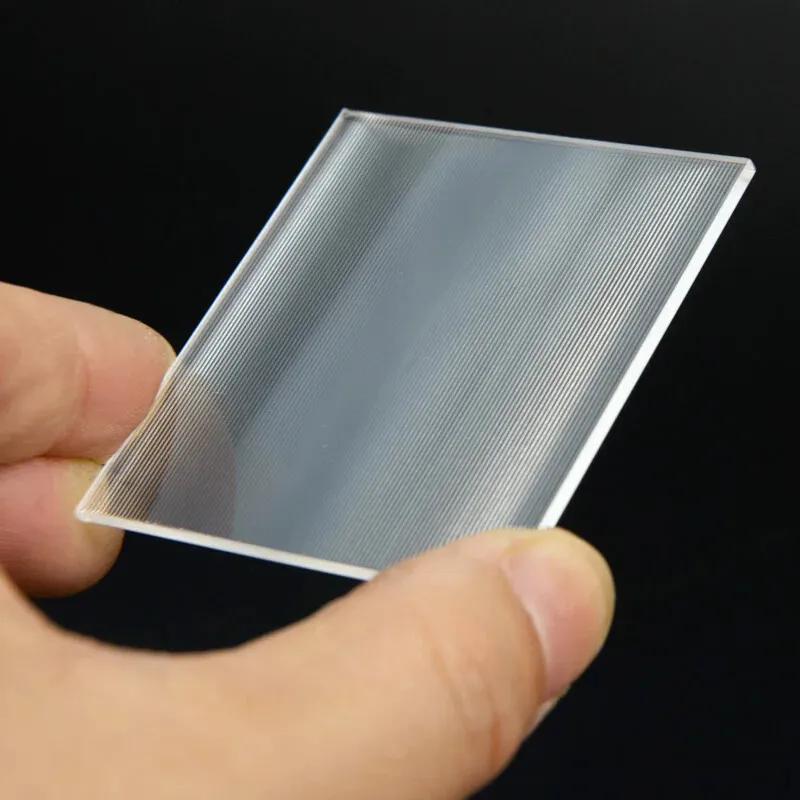2pc 50x50mm Optical Linear Fresnel Lens Focal Length 40mm 150mm Solar Condensor