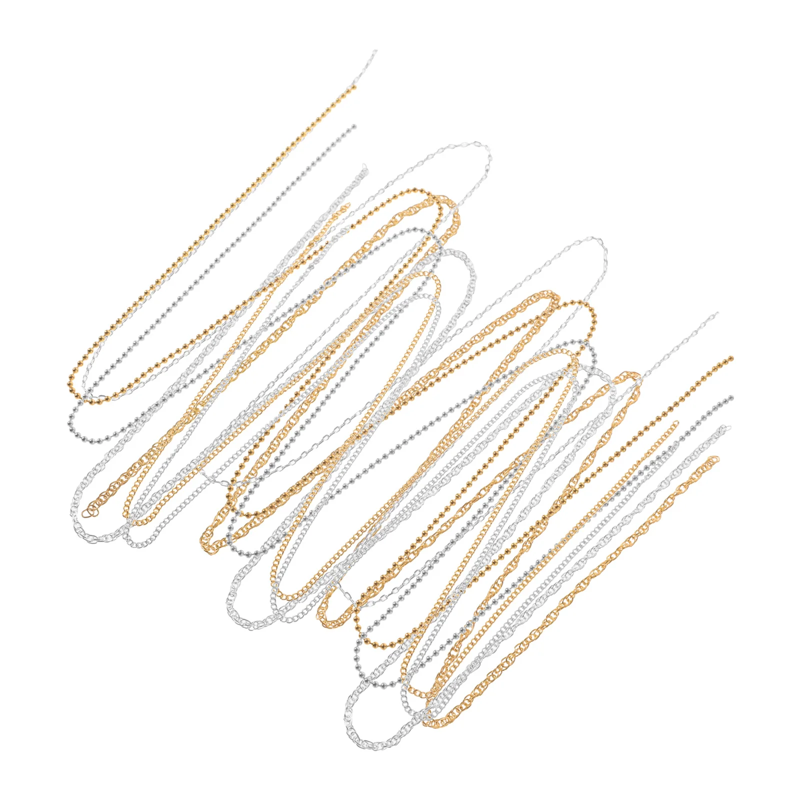 

7Pcs Chain for Nails Nail Art Metal Chain Strips Eye Catching Manicure Ornament Supplies Professional Look At Home