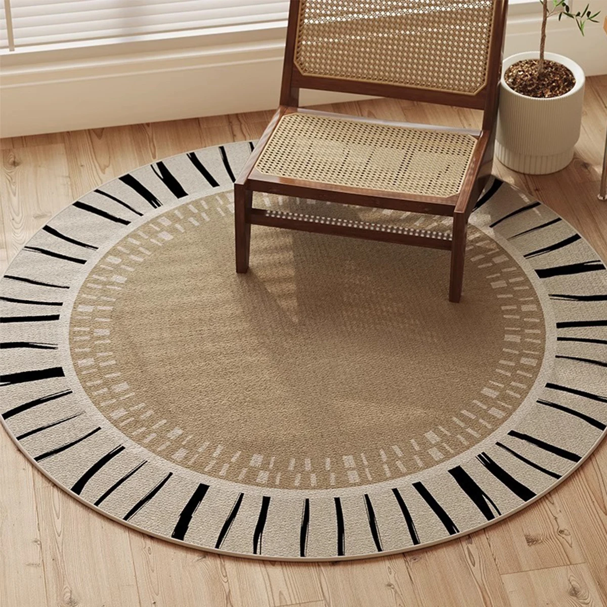 

1PC Round Modern Carpets for Living Room Anti-slip Lounge Rug Study Rocking Chair Floor Mat Home Decor Ковер В Гостиной 거실 카펫