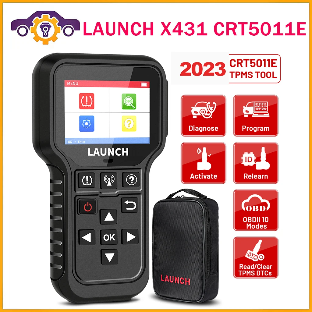 LAUNCH X431 Tire CRT5011E TPMS Activation Diagnostic Tool 433MHz Sensor Activation Programing Learning Reading OBD2 Scanner