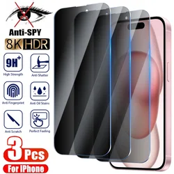 3Pcs Anti Spy Tempered Glass For iPhone 15 14 Plus 13 12 11 Pro Max Screen Protector For iPhone X XR XS Max Privacy Glass Film