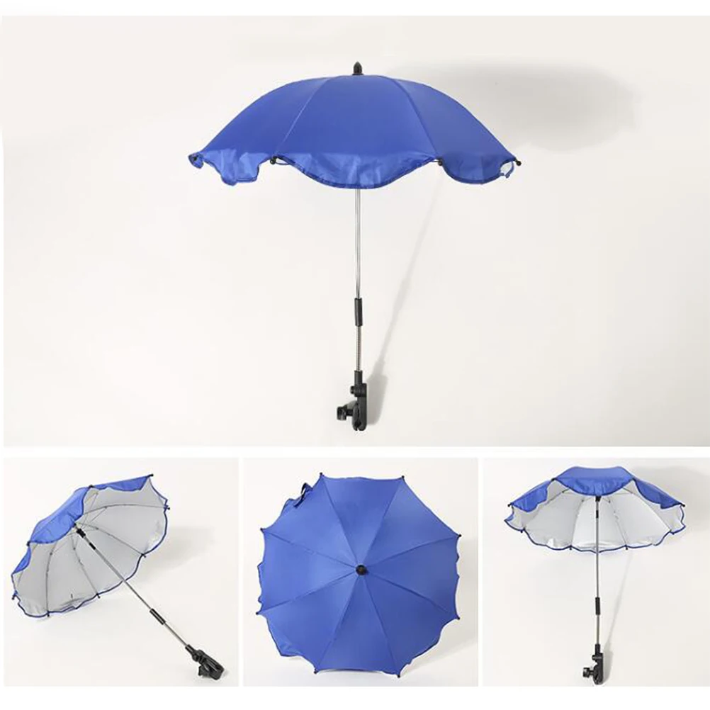 

UV Sunshade Protection Umbrella Pushchair Baby Stroller Pram Blue Men and Women