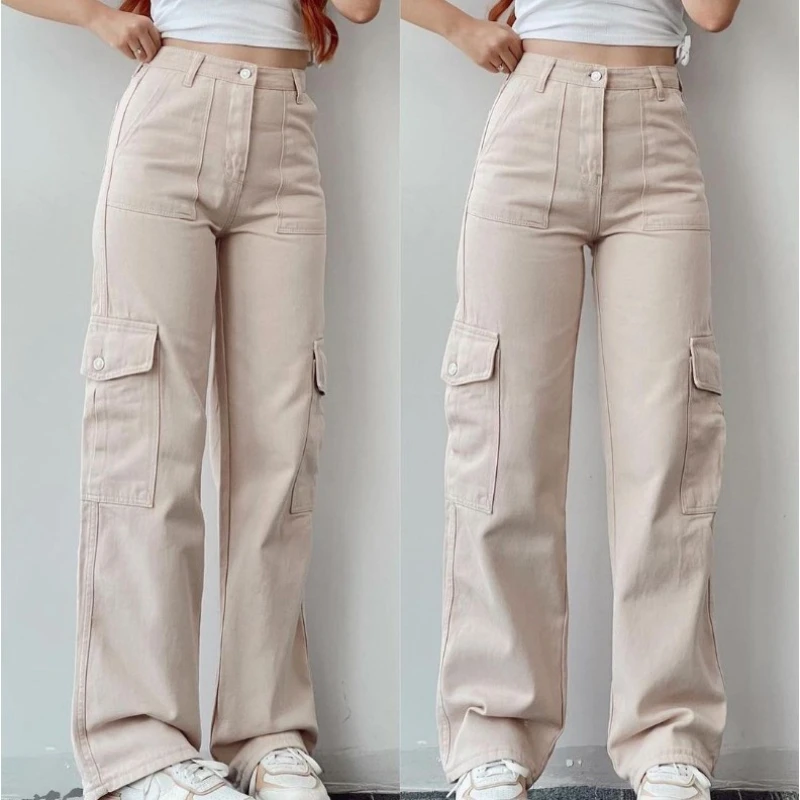 2024 Vintage Cargo Pants Women Y2K Streetwear Harajuku Oversized Parachute Pants Sweatpants New Baggy Wide Leg Joggers Trousers