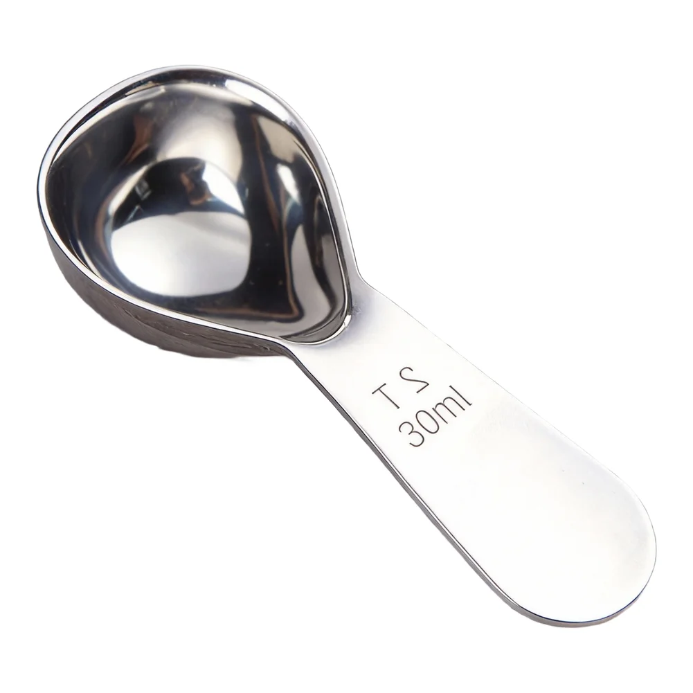 Two Size Stainless Steel Coffee Measuring Spoons 15ml 30ml with Clear Engraved Markings for Consistent Coffee Preparation