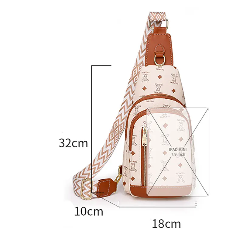 Women Bag Chest Bags for Woman PU Leather Fashion Women\'s Pack Ladies Strap Crossbody Bag Travel Sport Shopping Girls Messenger