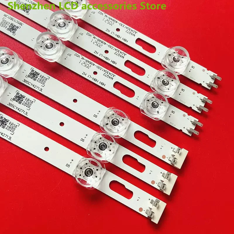 6pcs led streifen für samsung 43 ''ue43tu7097u un43tu8000 ue43tu7100 LM41-00868A BN96-50319A BN96-50320A JL.D430A1330-408AR-M_V02