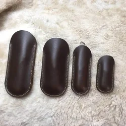 Handmade Knife Scabbard Case Crazy Horse Leather Cover For 58/84/91/111mm Tactical Folding KnifePassword Wigo Happiest