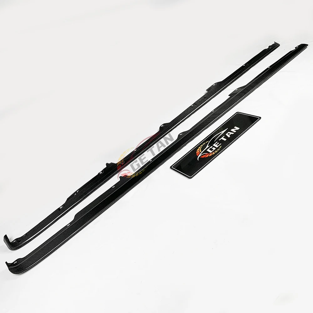 Carbon Fiber T Style High Polished Side Skirts for Toyota Yaris 2020- with Easy Installation and Fitment Tested
