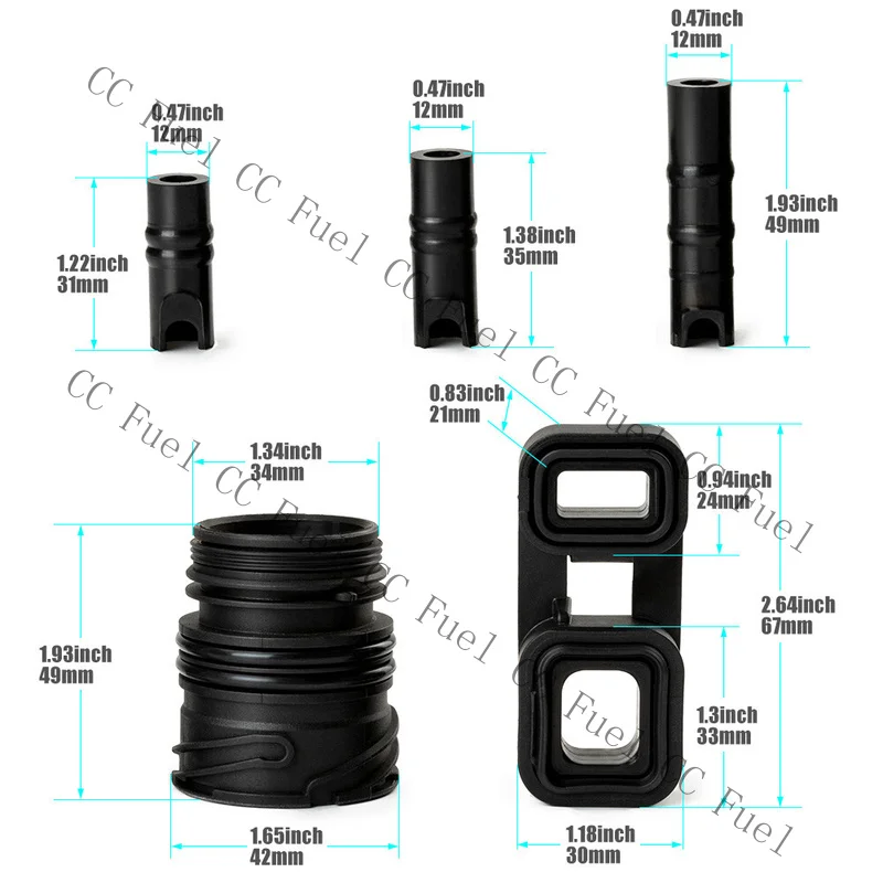 C+ 6PCS New Valve Body to case Sleeve Seal kit Mechatronic Fit For BMW 6HP19 6HP21