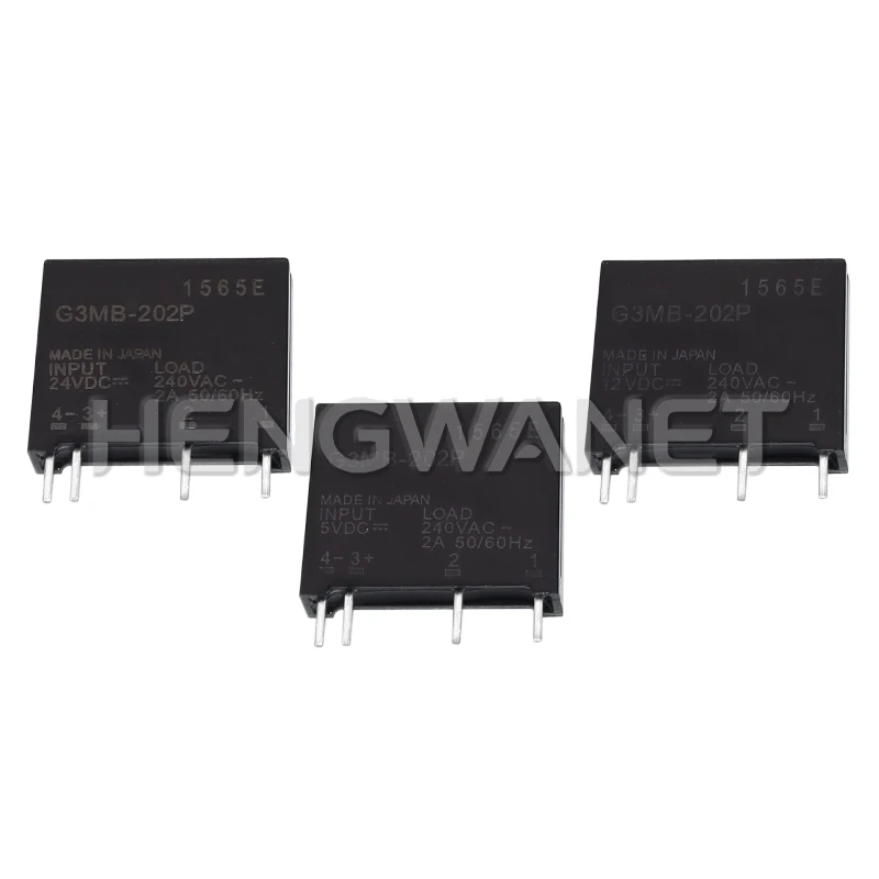 1Pcs 5V 12V 24V G3MB-202P DC-AC Solid State Relay Module G3MB 202P PCB SIP SSR AC 240V 2A Snubber Circuit Resistor Relay Switch