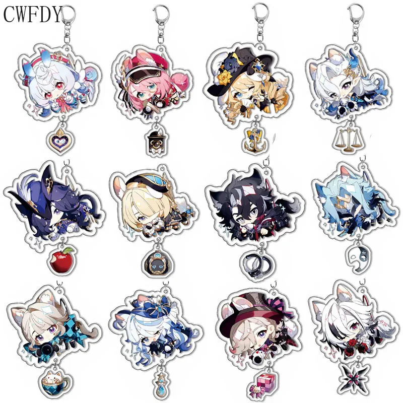 20 Stück Großhandel Arcylic Schlüsselanhänger Spielzubehör Rucksack Anhänger Chaveio für Frauen Männer Schmuck Cosplay Requisiten – Detail 3