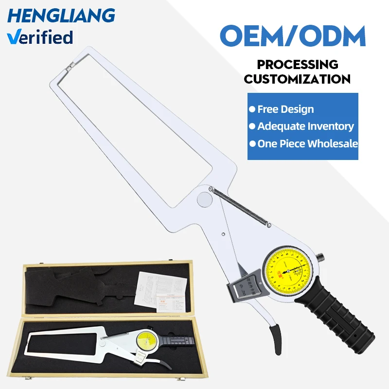 High-Precision Stainless Steel Tube Wall Thickness Gauge Caliper Strap External Dial Indicator Gauge Extended Claw Indicators