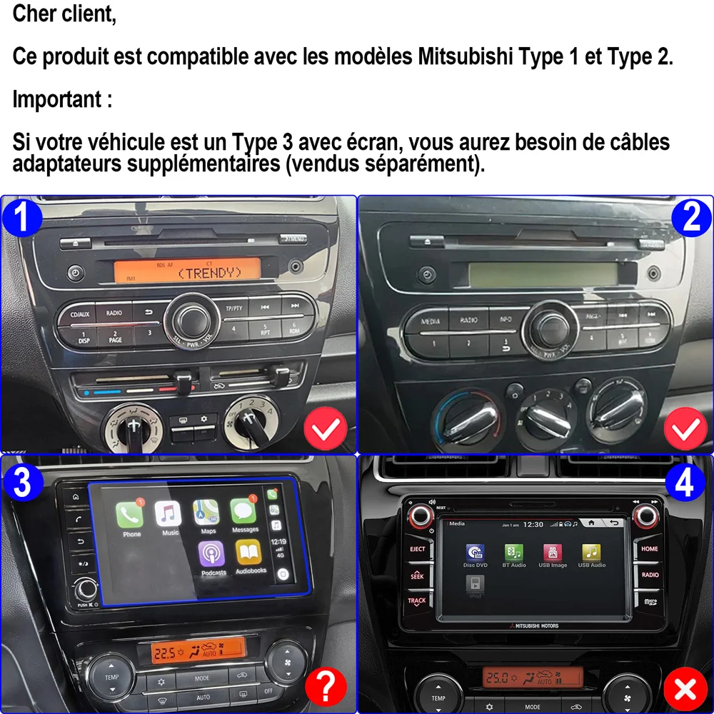 Autoestéreo ESSGOO Android 15 9" 4+64 GB para Mitsubishi Mirage/Mitsubishi Space Star/Dodge Attitude CarPlay Navegación GPS Bluetooth WiFi RDS FM 2+32 GB CANBUS Mirror Link Control de Volante Android Auto 3