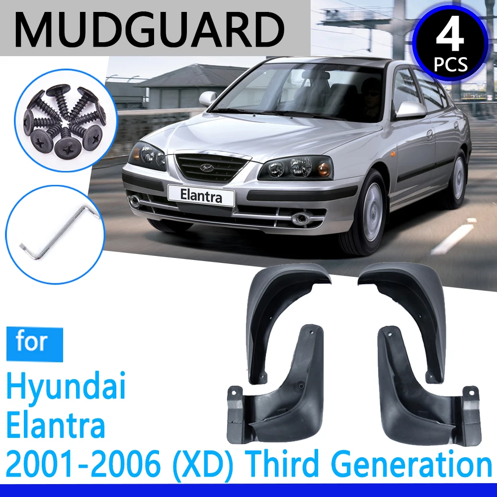 Mudguards fit for Hyundai Elantra 2001~2006 XD Front Rear 2002 2003 2004  Car Accessories Mudflap Fender Auto Replacement Parts