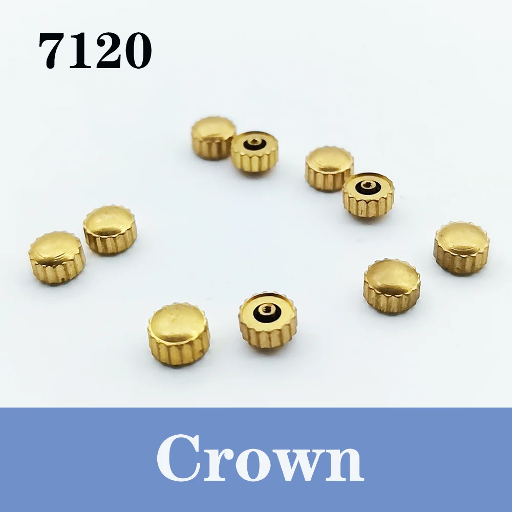 

Watch Accessories Crown Suitable for 7120 Movement Head Gold Flat Tube Crown Watch Repair Parts