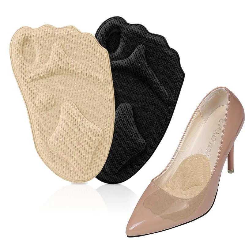 4D Sponge Forefoot Pad High Heel Insole Anti-pain Pad Sweat-absorbent Breathable Non-slip Shoe Pad Comfortable Adjustable Size