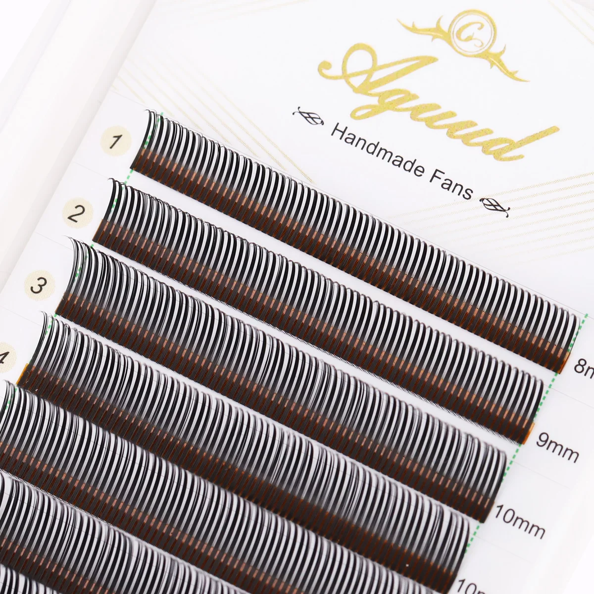 AGUUD 5D Flora Cílios 0.07mm Fácil Ventilador Cílios Preto & Marrom 5D Pré-fabricados Ventiladores de Volume Natural Soft Spikes Anjo Cílios Extensão