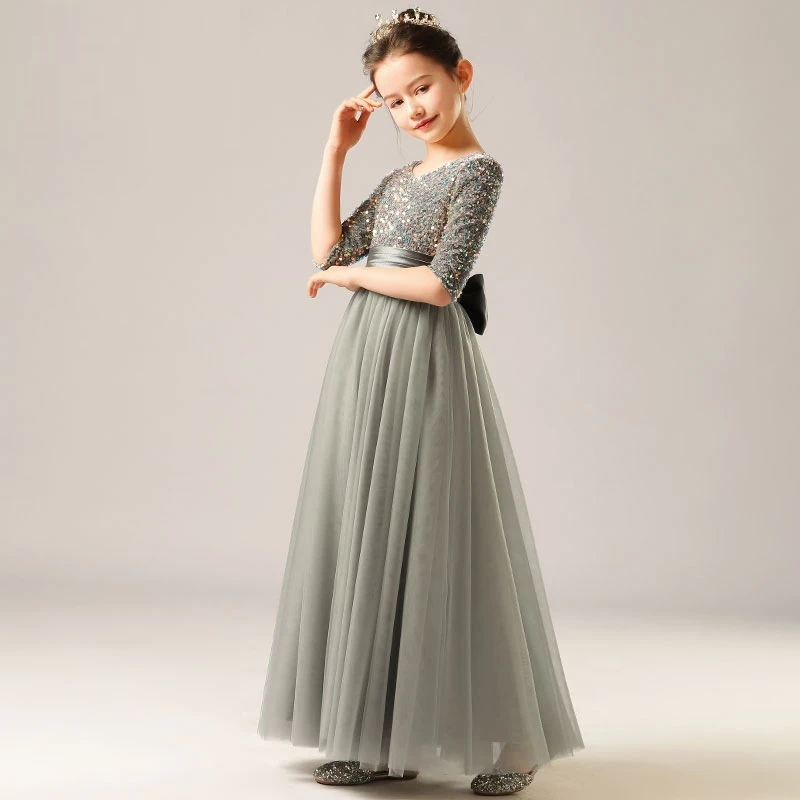 High-end Evening Princess Skirt Cello Playing Performance Piano Children Host 2023 New Flower Girl Dress