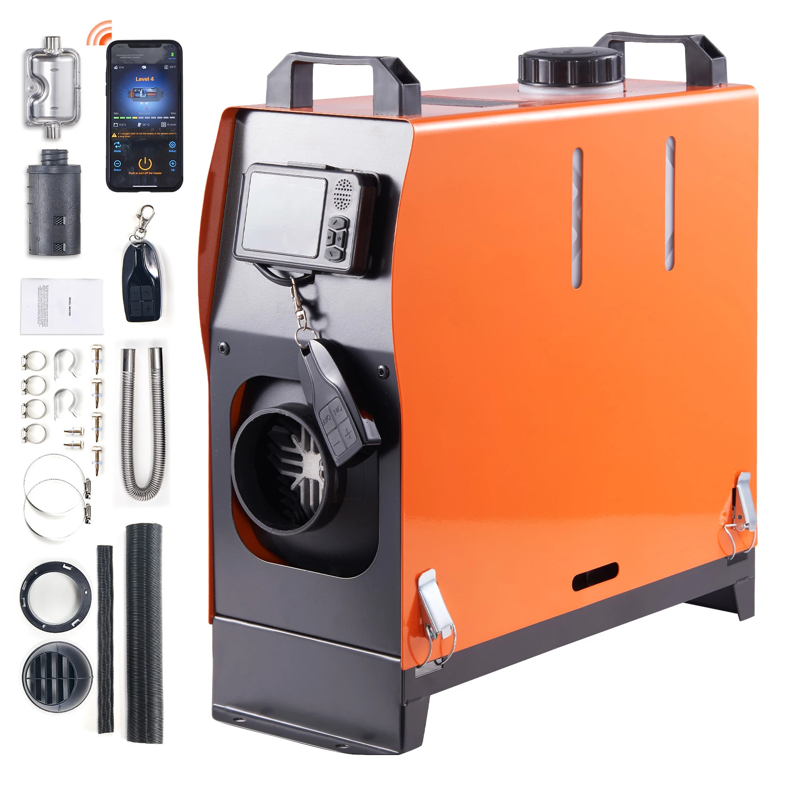 Riscaldatore ad Aria Diesel SucceBuy 8KW con Bluetooth, Riscaldatore Diesel Tutto-in-uno con Display LCD, Riscaldatore da Parcheggio Portatile per Camper, Rimorchi, Roulotte e Barche