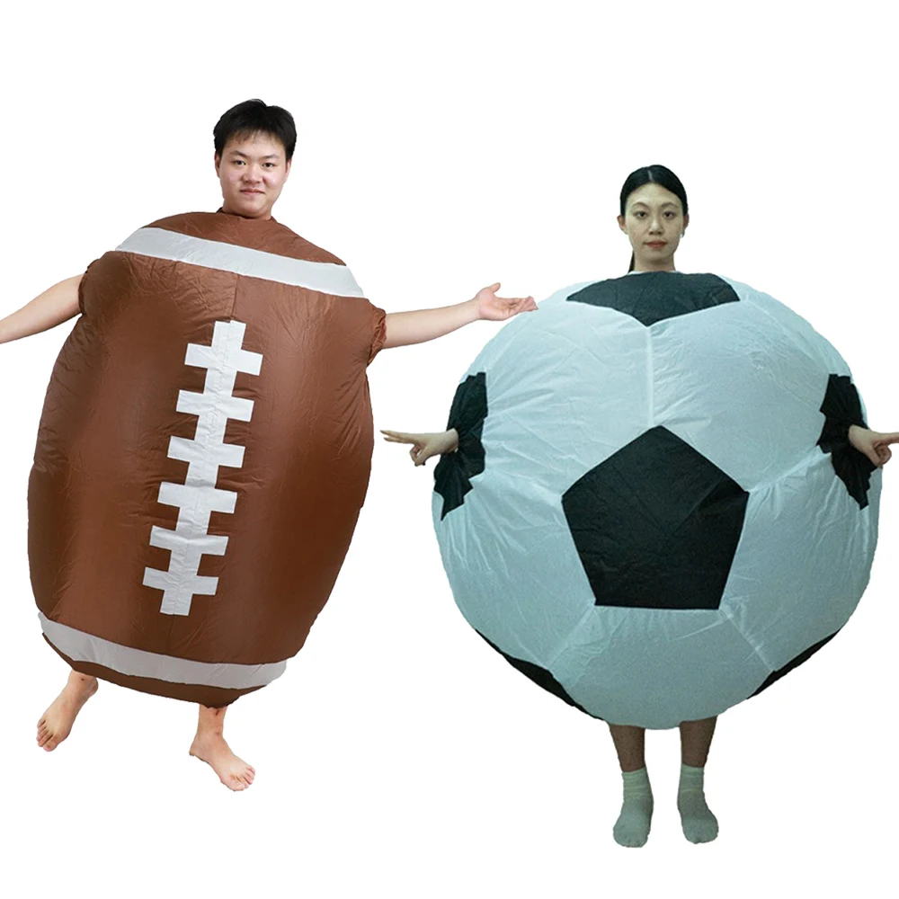Aufblasbares Fußball- und Rugby-Kostüm für Halloween-Partys, Eröffnungszeremonien, Lustige Cheerleading-Aufführungen und Atmosphäre-Erzeugung