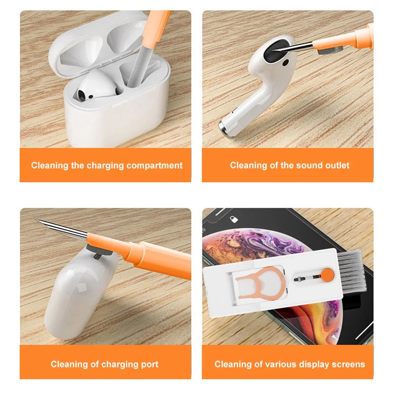 Multifunctional Cleaning Kit Computer Cleaning Headset Cleaning Pen Camera Headset Cleaning Pen SIM Card Popup Tool
