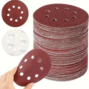 Ahşap için zımpara kağıdı, disk öğütücü metal, alet, parlatma ve aşındırıcı, 8 delikli, 1.25, 60 grit, 120 grit, 180 grit, 240 grit, 400 grit 125 - no. 2'de zımpara kağıdına yapılan 6 büyük satış