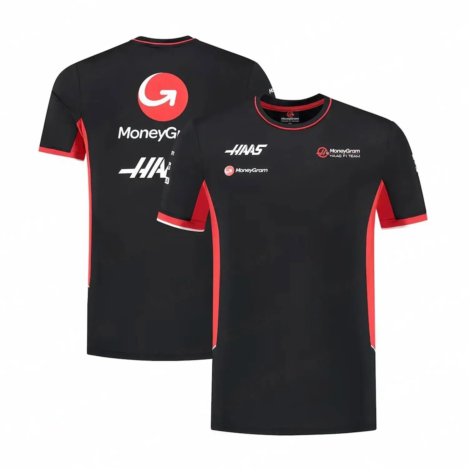 New 2024 New Summer Haas Moneygram 2024 Team T-Shirt 2024 Driver T-Shirt Special Edition Tee Adult Kids Team Driver