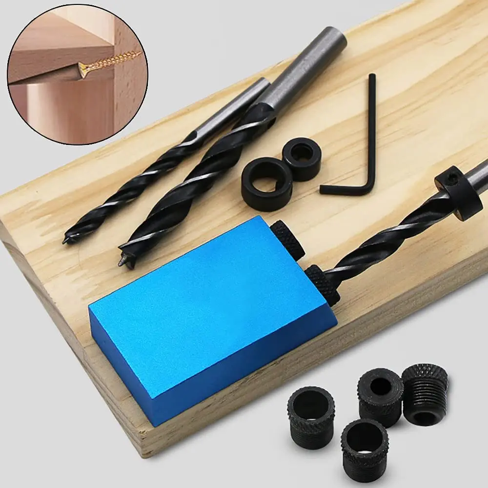 14 Chiếc Túi Lỗ Jig Bộ Khung Gỗ Hướng Dẫn Chung Góc Dụng Cụ Nghề Mộc Định Vị 15 Độ Chế Biến Gỗ Nghiêng Lỗ Đèn 6/8/10Mm