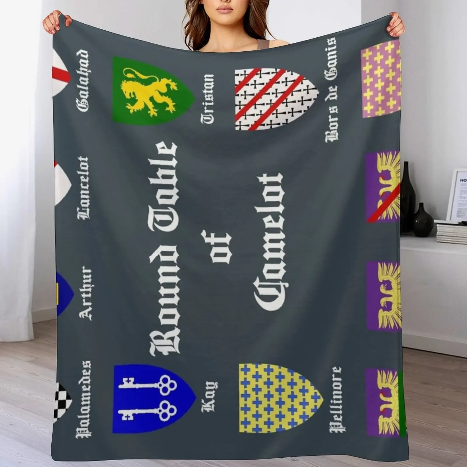 

Round Table of Camelot Throw Blanket Winter beds warm winter Furry Flannel Blankets