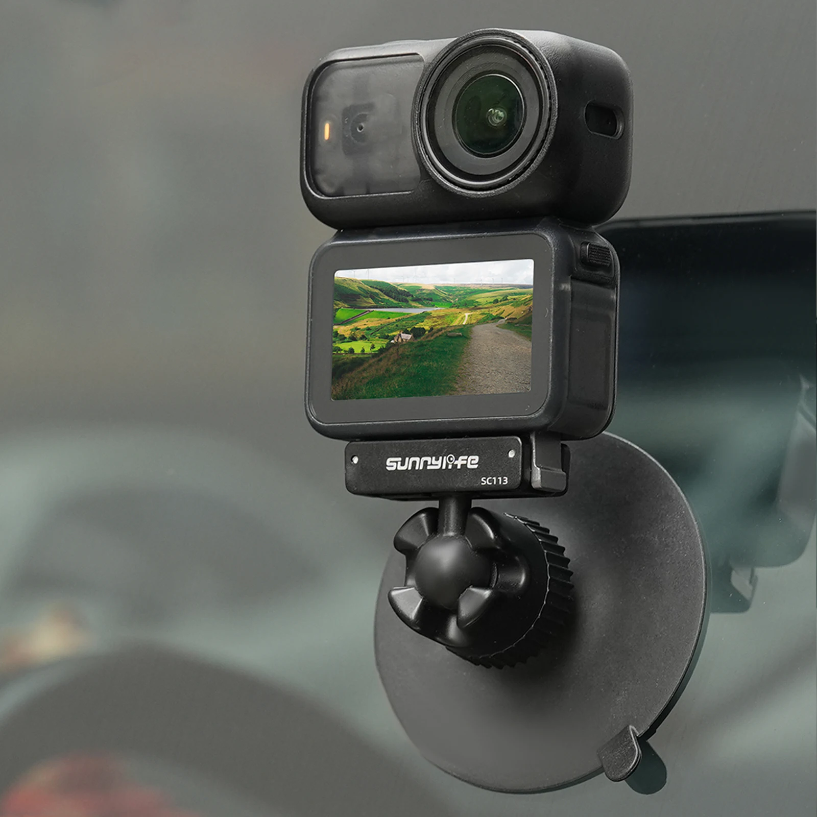 Dual Direction Magnetic Quick Release Bidirectional Attraction Bracket with Suction Cup Ball Head Holder for Osmo Nano/Action 6