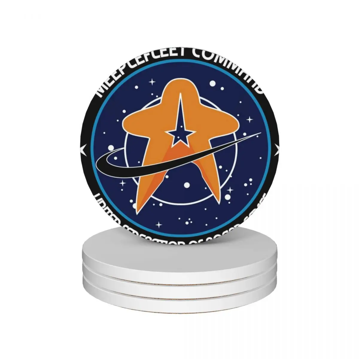 

Meeple fleet - united federation of board games Ceramic Coasters (Set of 4) for table mug mat holder mug set Coasters