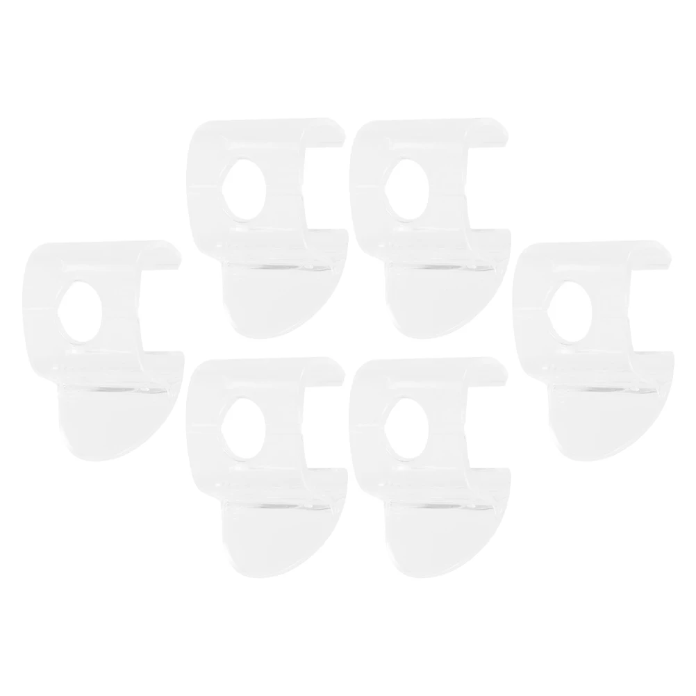 6 قطع من مقابض الظل الدوارة اللاسلكية من البلاستيك الشفاف غير القابل للكسر للستائر سهلة الاستخدام وإكسسوارات المنزل الحديثة