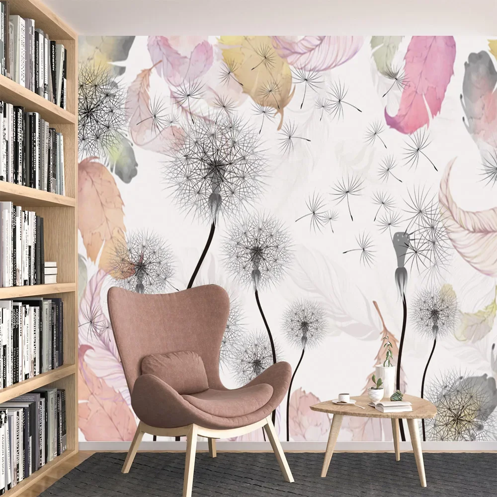 Peel and Stick Wallpapers Accept for Living Room Bedroom Decoration Contact Paper Wall Papers Home Decor Leaf Flower Mural Rolls