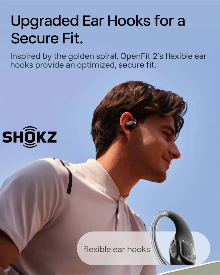 Shokz OpenFit 2 T920 オープンヘッドセットぶら下げ耳ワイヤレス
