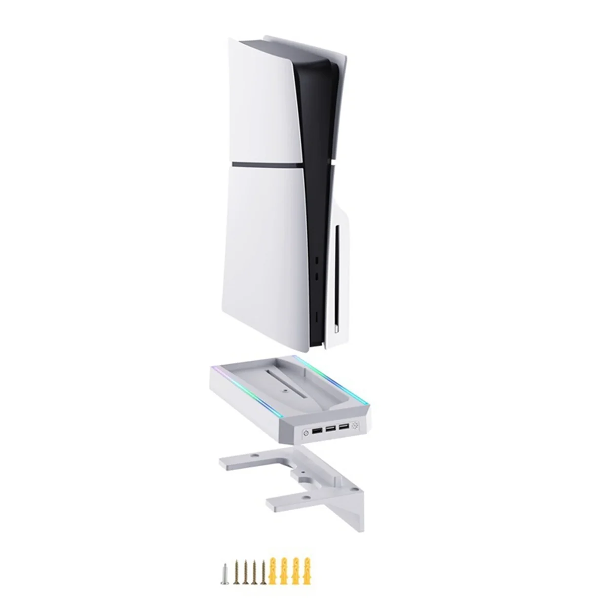

Wall Bracket Wall Mount Storage Rack for PS5 Slim Game Console for Playstation 5 Slim Game Console Holder Accessories-ABRJ