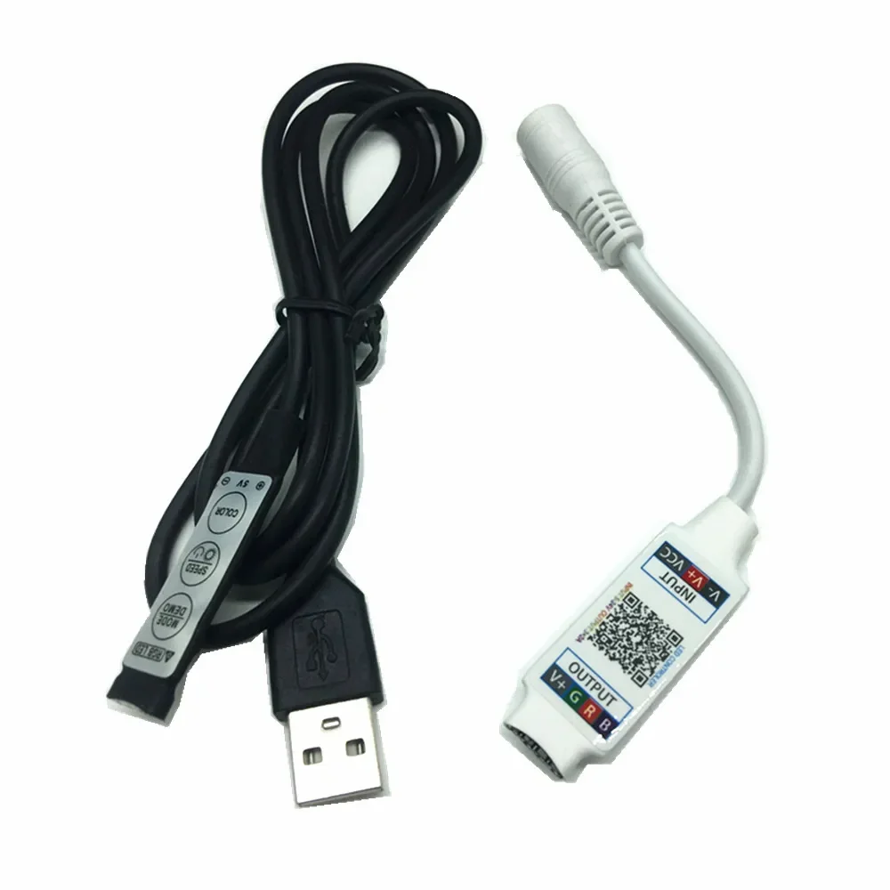 

DC5-24V USB/DC Mini Bluetooth-совместимое приложение для смартфона с беспроводным управлением 5050 3528 RGB светодиодный контроллер ленты