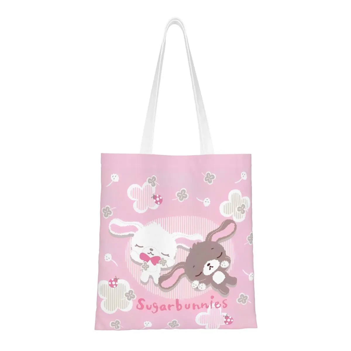

Women Men Sugar Rabbit Tote Bags Canvas Sugarbunnies Shopping Bag for Shopper Handbags