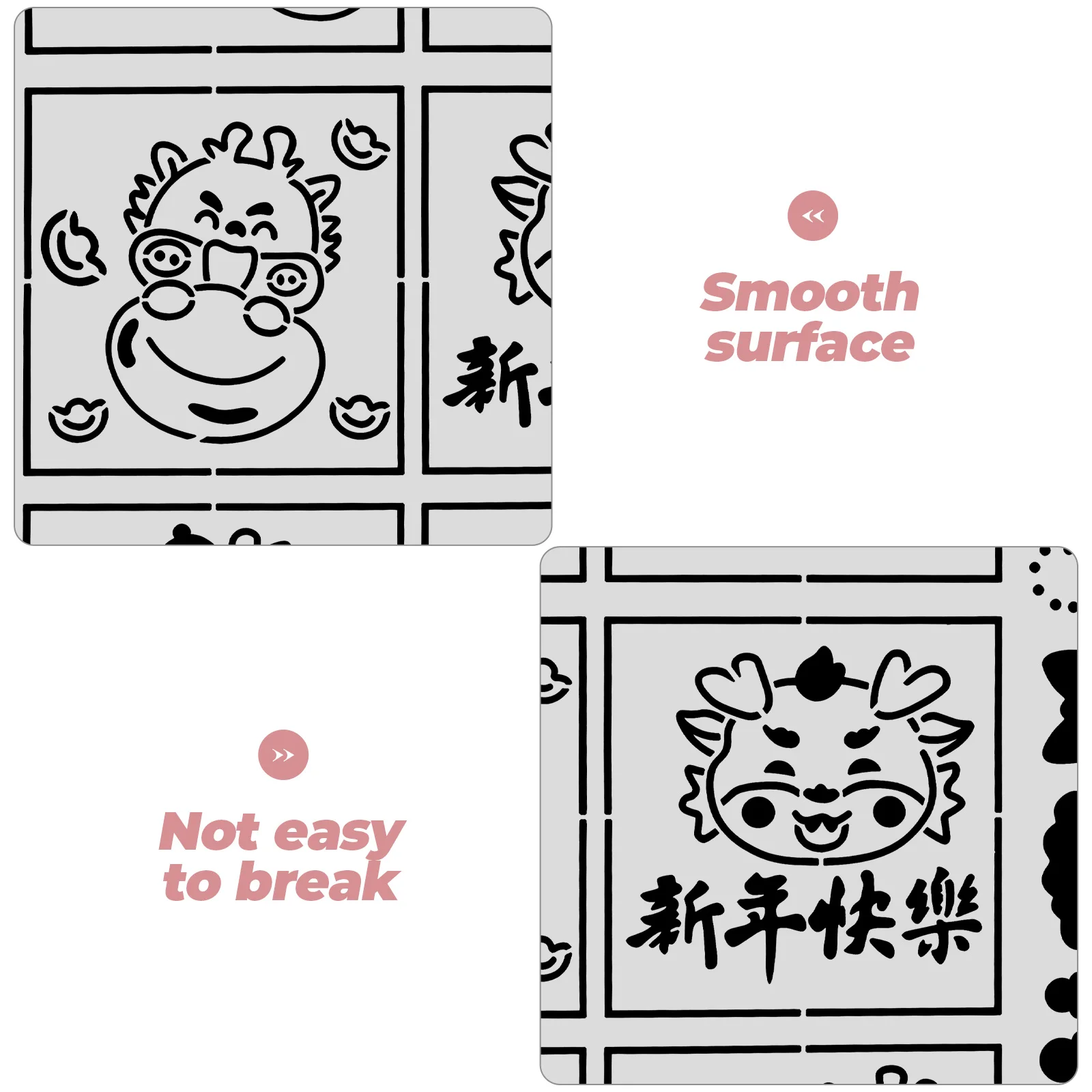

New Year Template Drawing Painting Spraying Stencil Craft Stencils Reusable Number White