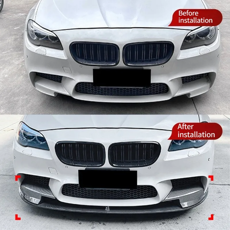 

Front Bumper Spoiler Lip Splitter Blade & Side Corner Cover for BMW 5 Series F10 F11 M5 2011-2017 Car Front Bumper Splitter