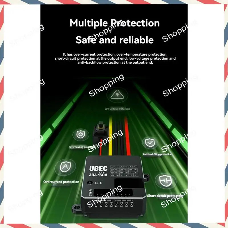 

M20K 30A HV UBEC Power Voltage Regulator Module 3-18S 5.2/6/7.4/8.4/9/12V Adjustable For RC Car Accessories
