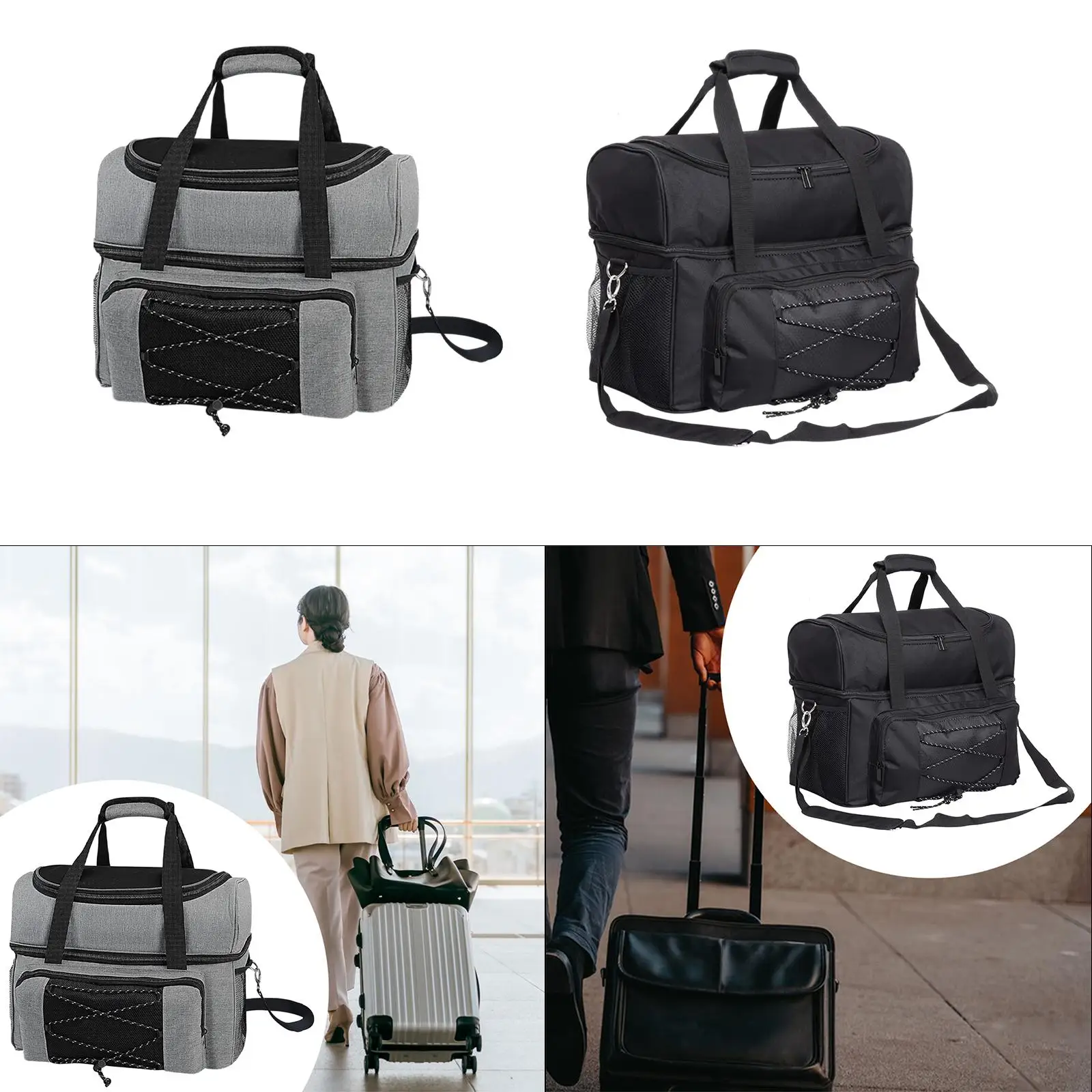 2 حقيبة بولينج منظم حمل البولينج مع حامل كرة مبطن للرياضات الخارجية