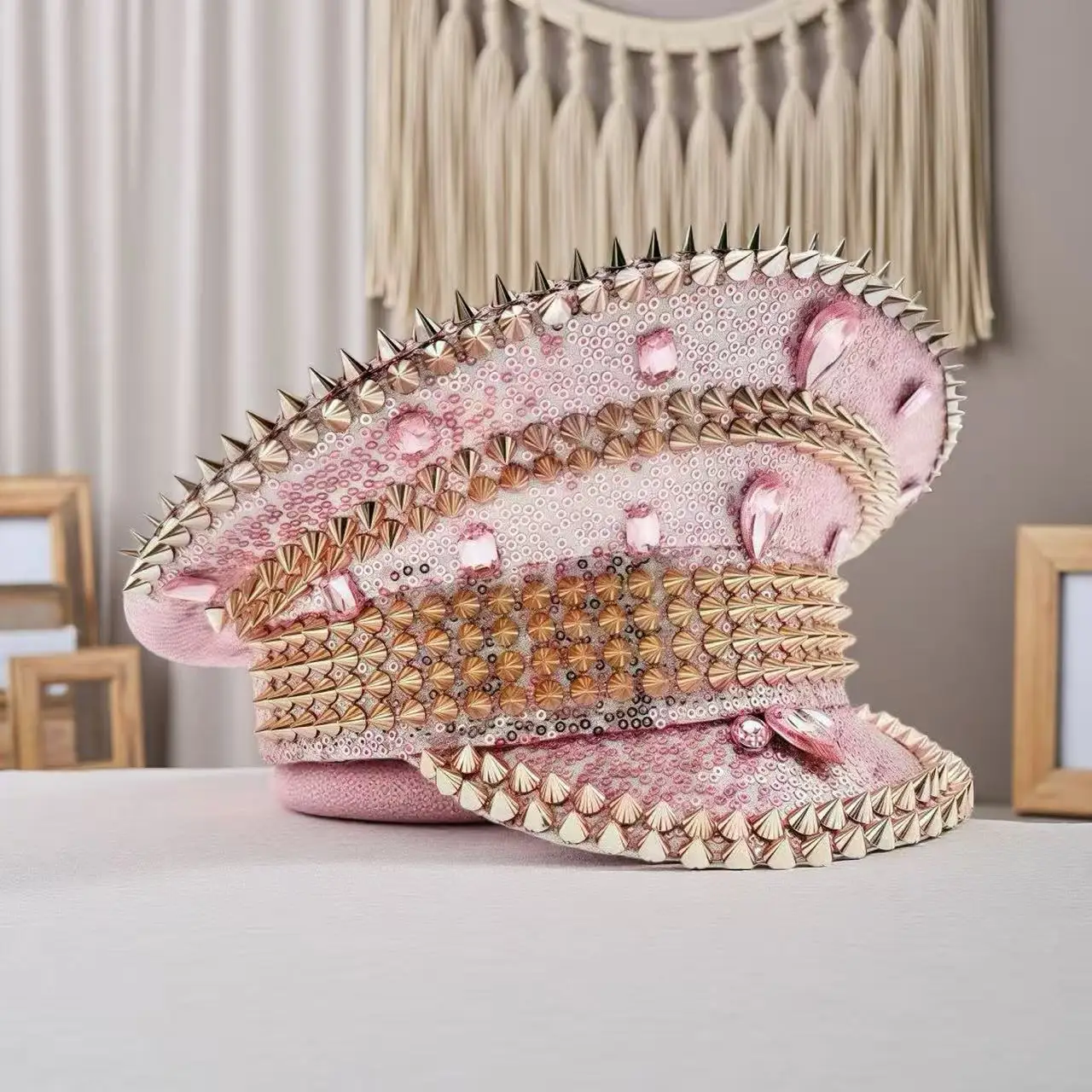 

Шляпа капитана в стиле стимпанк со стразами для Марди Гра, карнавала, аксессуаров для рейв-фестивалей и вечерние кепки для женщин и мужчин