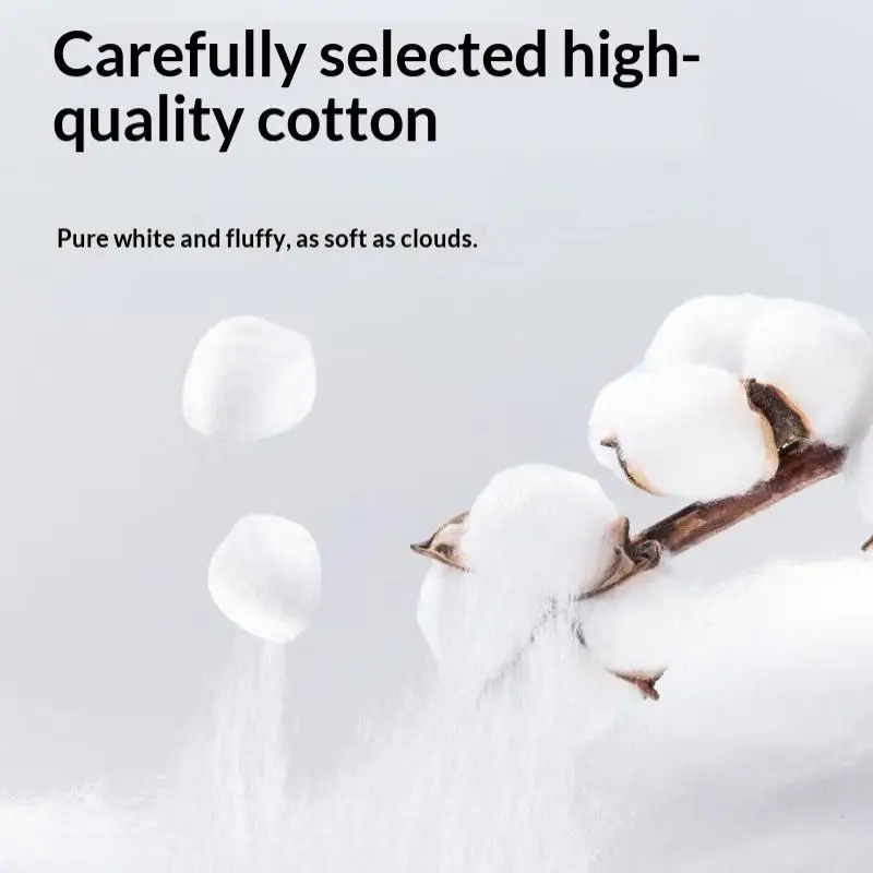 100/200Pcs Pure Absorbent Cotton Balls Soft Gentle Multi-use Cotton Puffs For Skincare First Aid Baby Care And Daily Cleaning~